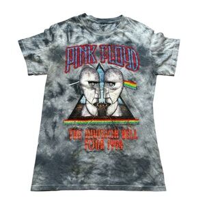 Pink Floyd The Division Bell Tour 1994 Tie Dye Graphic T-Shirt Blue Unisex Sz S